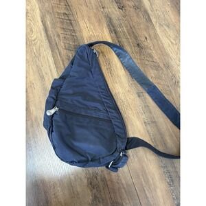 AmeriBag Healthy Back Bag Black Nylon Sling Backpack Comfort Travel